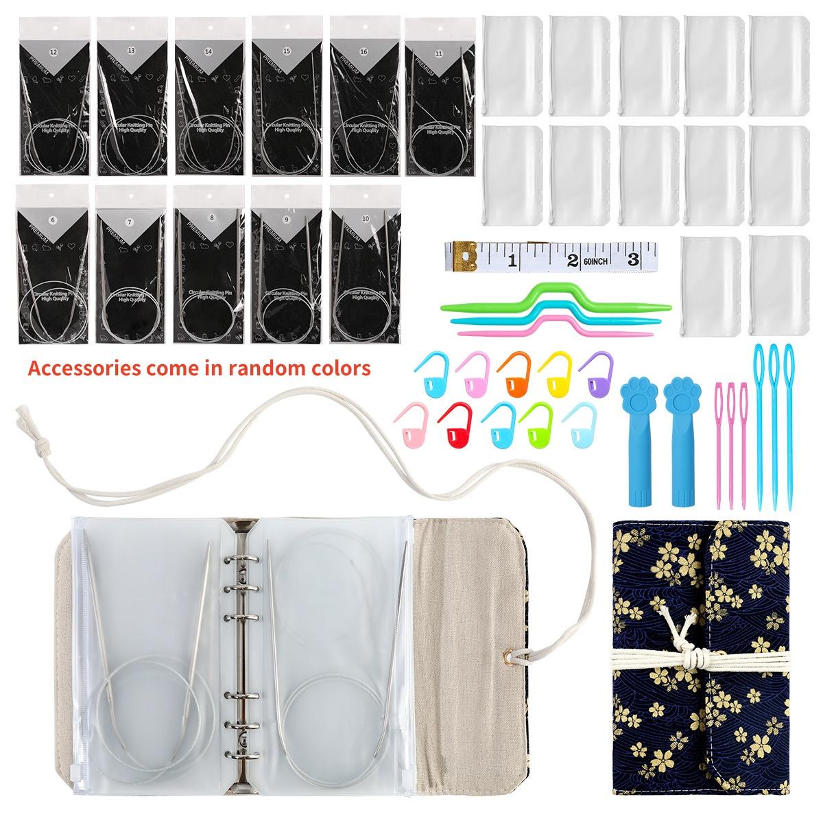 Stainless Steel Knitting Tools Sweater Circular Needle Kits DIY Crochet Weaving Pins Tools Set with Sewing Accessories Kit
Stainless Steel Knitting Tools Sweater Circular Needle Kits DIY Crochet Weaving Pins Tools Set with Sewing Accessories Kit