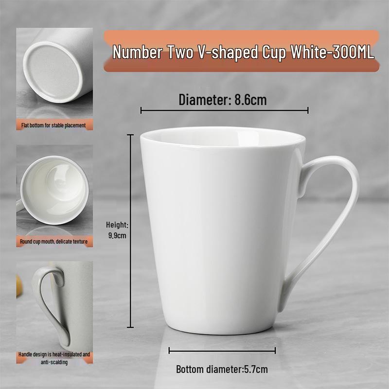 Luxury V-Shaped Ceramic Mug for Hotels and B&Bs 300ml
Luxury V-Shaped Ceramic Mug for Hotels and B&Bs 300ml