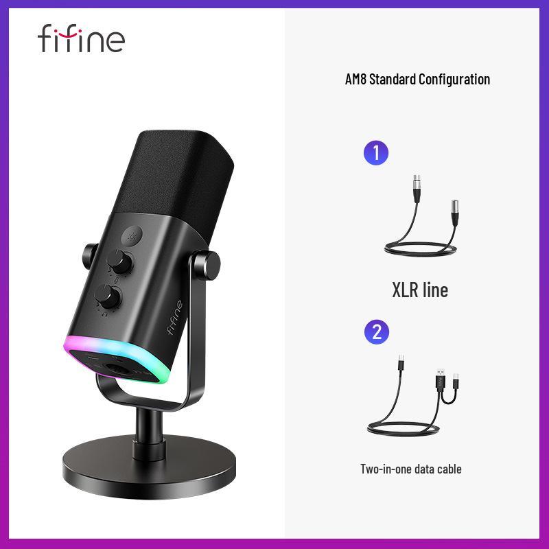 Fifine AM8 RGB Dynamic Noise-Cancelling Microphone for Gaming, Streaming, and Desktop Use
Fifine AM8 RGB Dynamic Noise-Cancelling Microphone for Gaming, Streaming, and Desktop Use
