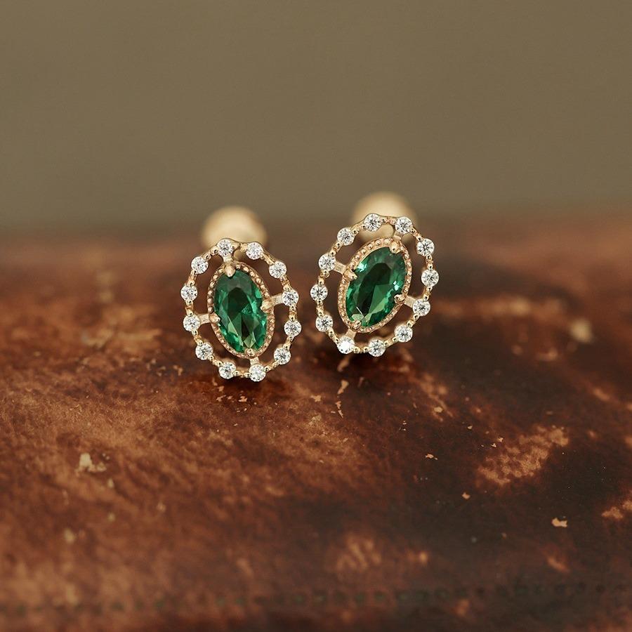 925 Sterling Silver Plated 14K Gold Retro Green Zircon Earrings for Women Exquisite Party Jewelry Gifts Gold
925 Sterling Silver Plated 14K Gold Retro Green Zircon Earrings for Women Exquisite Party Jewelry Gifts Gold