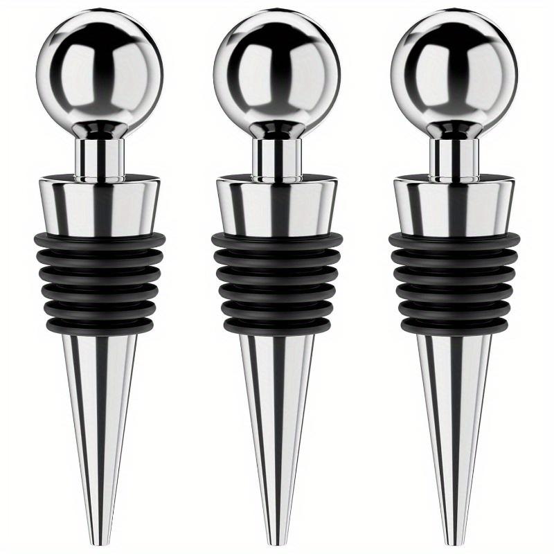 Wine Stopper Bottle Stopper 3-Pack - Wine Saver Zinc Alloy Silicone, Reusable Leak Proof Keep Fresh Wine Bottle stopper, for Gifts, Pack of 3
Wine Stopper Bottle Stopper 3-Pack - Wine Saver Zinc Alloy Silicone, Reusable Leak Proof Keep Fresh Wine Bottle stopper, for Gifts, Pack of 3