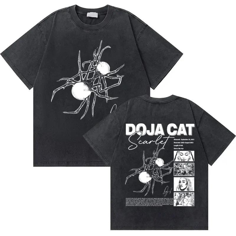 Oversized Acid-Wash Vintage Short-Sleeve T-Shirt Featuring Doja Cat The Scarlet Tour Blood V Graphic Print XXXL
Oversized Acid-Wash Vintage Short-Sleeve T-Shirt Featuring Doja Cat The Scarlet Tour Blood V Graphic Print XXXL