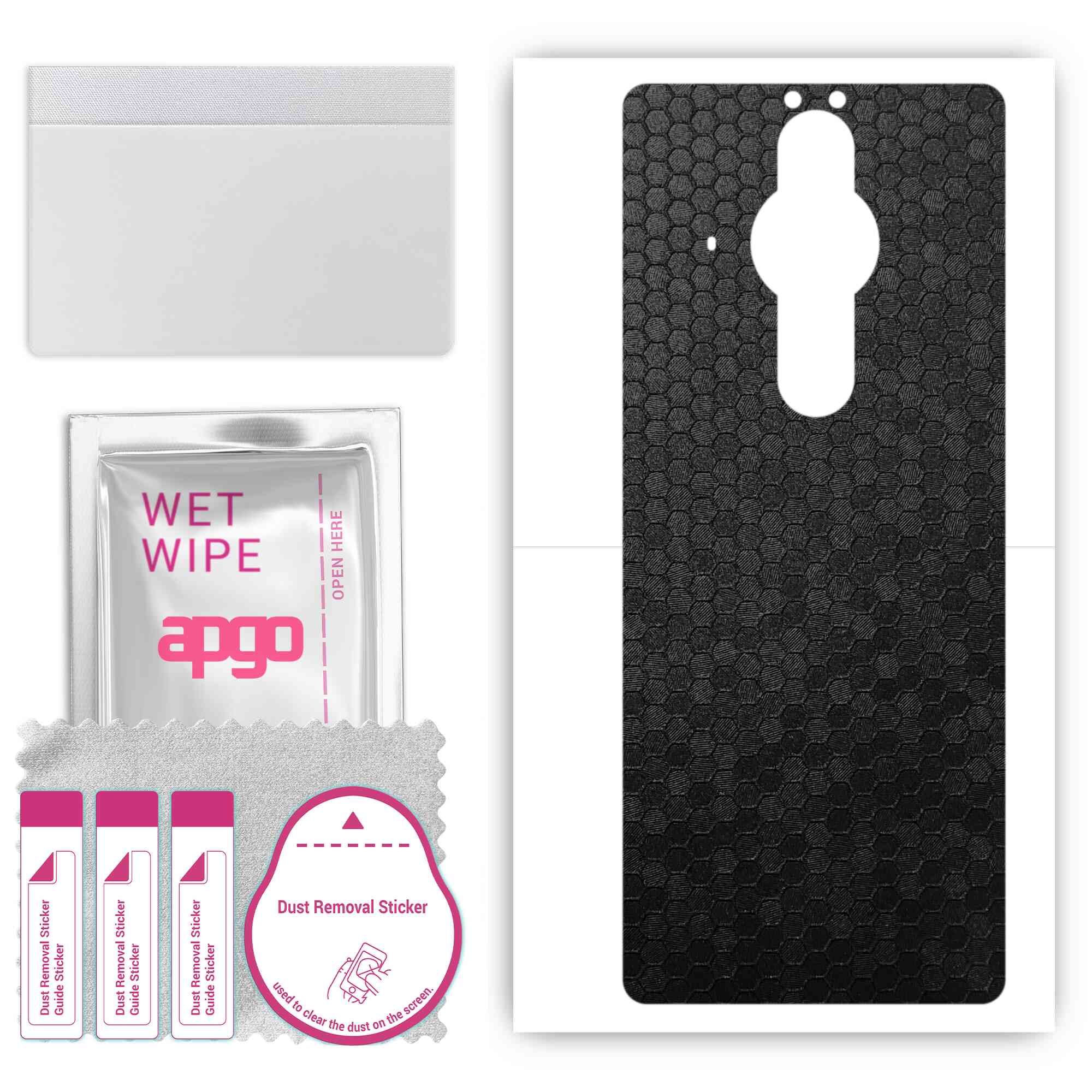 apgo Protective Skin Sticker for the back compatible with Sony Xperia PRO, Wrap Film, Foil, Vinyl - Pattern Black Honeycomb
apgo Protective Skin Sticker for the back compatible with Sony Xperia PRO, Wrap Film, Foil, Vinyl - Pattern Black Honeycomb