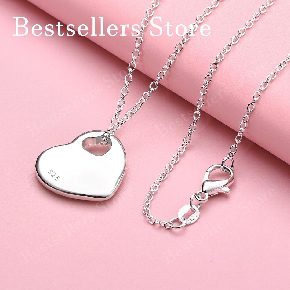 925 sterling silver 16-30 inch glossy heart-shaped pendant necklace, women s charm, fashion, wedding accessories, jewelry 40cm
925 sterling silver 16-30 inch glossy heart-shaped pendant necklace, women s charm, fashion, wedding accessories, jewelry 40cm