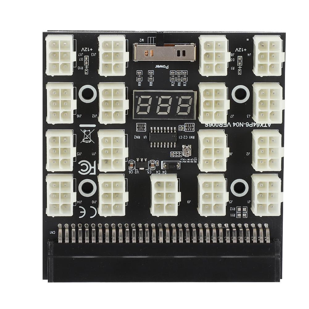 PCI E 17x 6pin 12V Mining Server Power Supply Adapter Converter Board with LED Display
PCI E 17x 6pin 12V Mining Server Power Supply Adapter Converter Board with LED Display