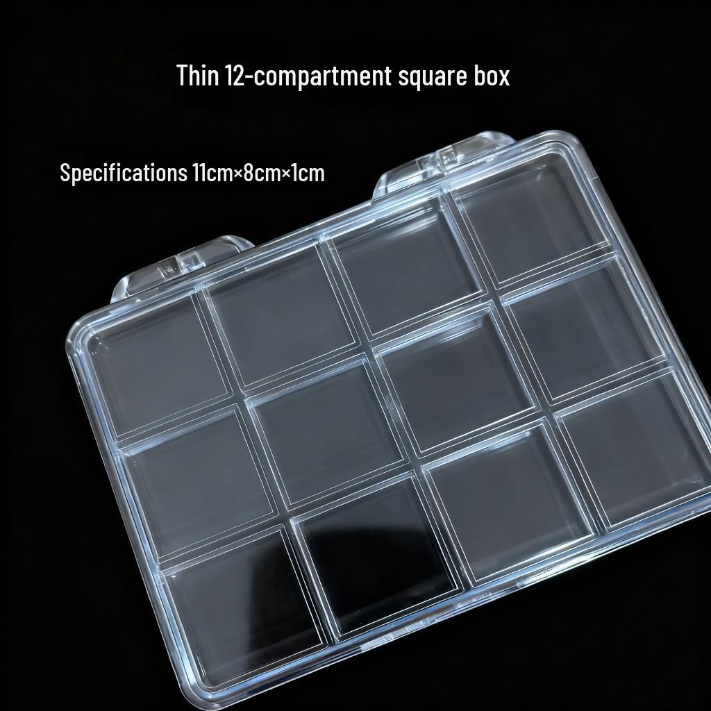 12-Compartment Clear Nail Art & Jewelry Dustproof Storage Box 11cm x 8cm x 1cm прозорий
12-Compartment Clear Nail Art & Jewelry Dustproof Storage Box 11cm x 8cm x 1cm прозорий