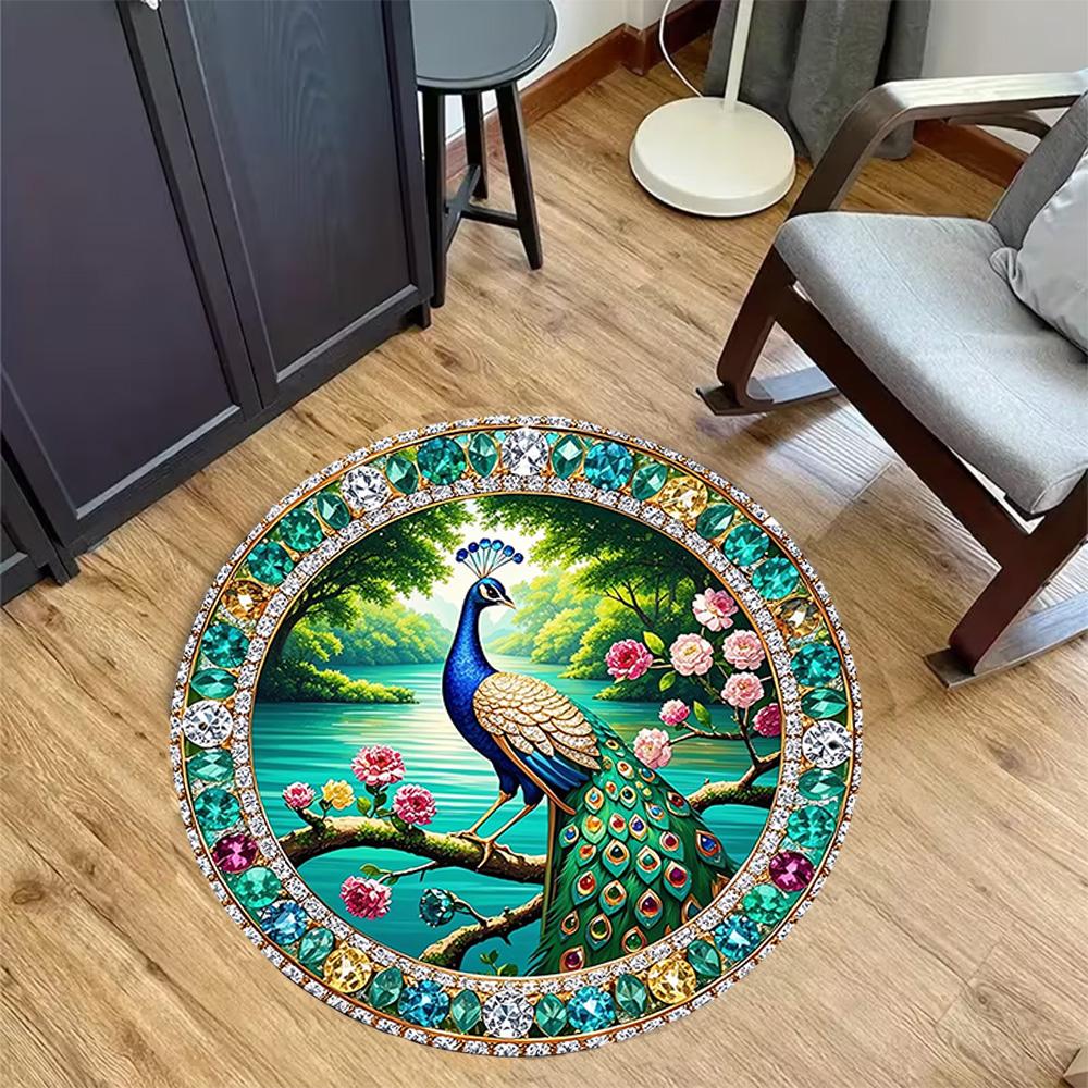1pc home carpet peacock butterfly floral design rug non-slip office decor gift living room bedroom Diameter 60cm
1pc home carpet peacock butterfly floral design rug non-slip office decor gift living room bedroom Diameter 60cm
