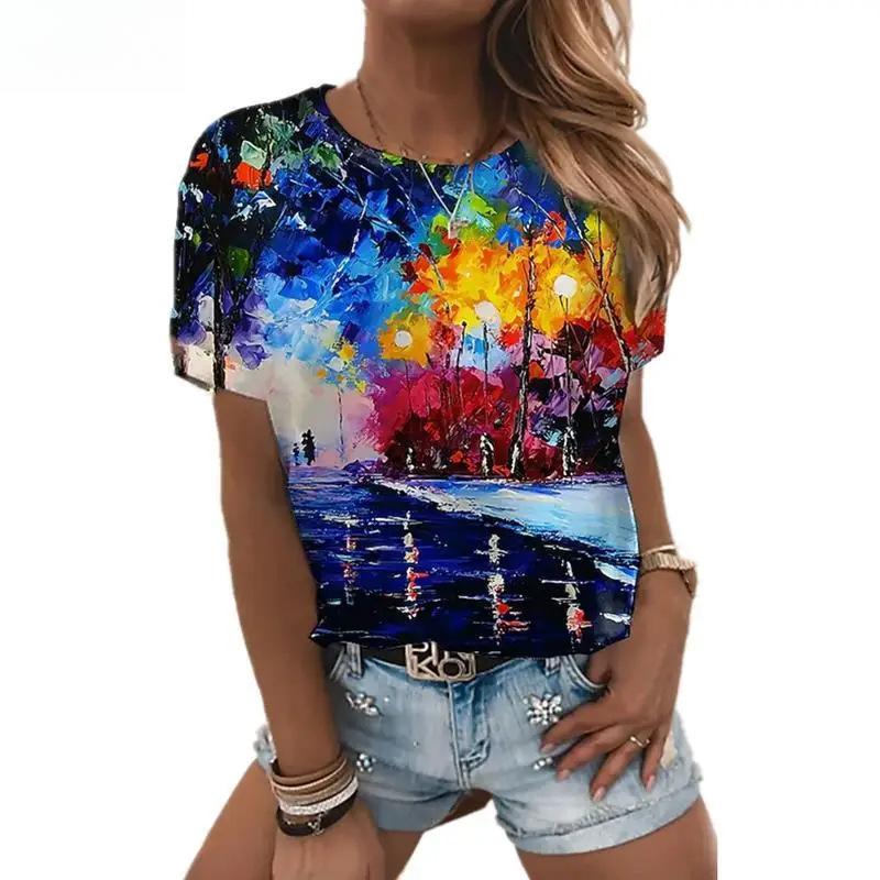European and American style 3D digital printing short sleeved women s summer round neck casual 2867 6XL
European and American style 3D digital printing short sleeved women s summer round neck casual 2867 6XL