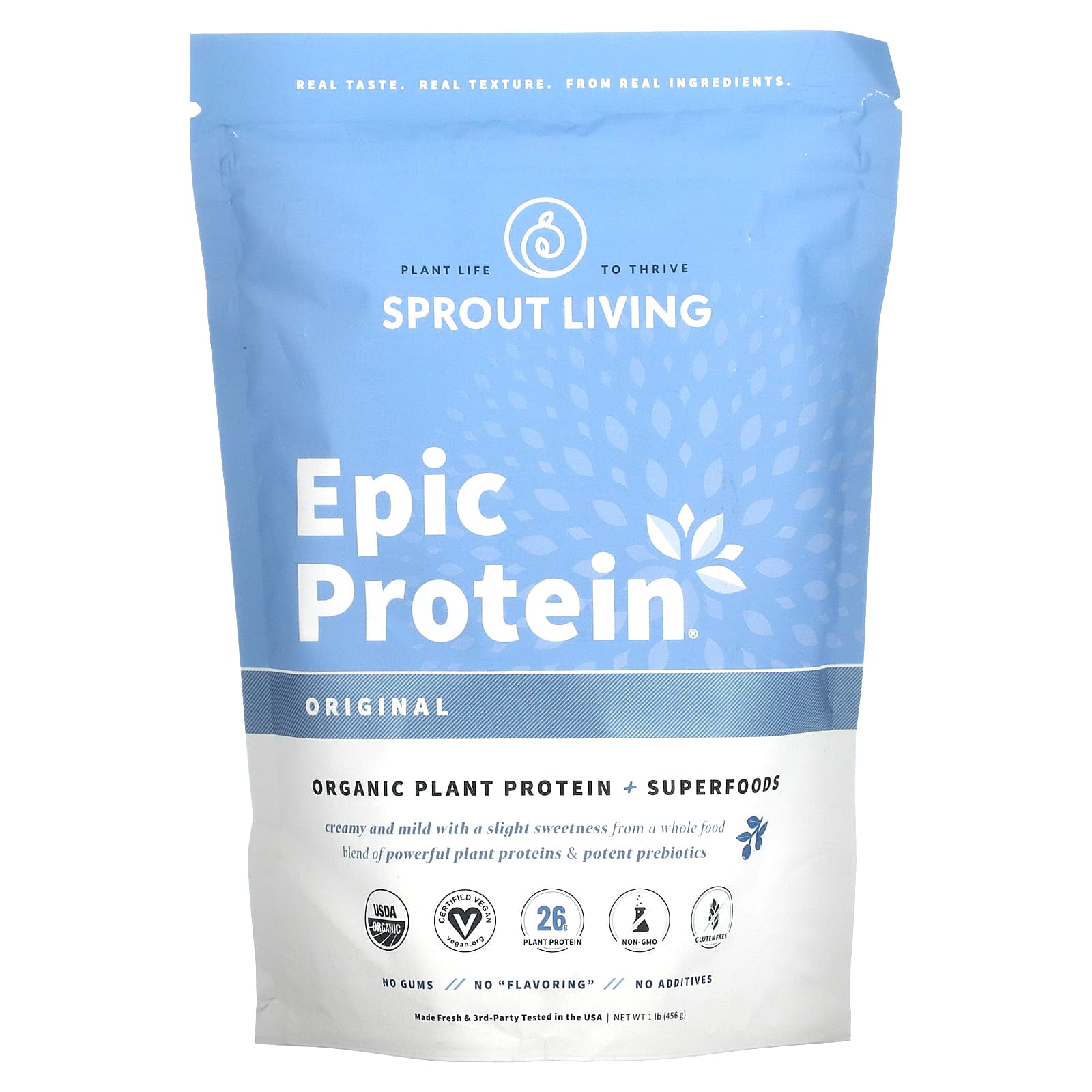 Sprout Living, Epic Protein, Organic Plant Protein + Superfoods, Original, 1 lb (455 g)
Sprout Living, Epic Protein, Organic Plant Protein + Superfoods, Original, 1 lb (455 g)