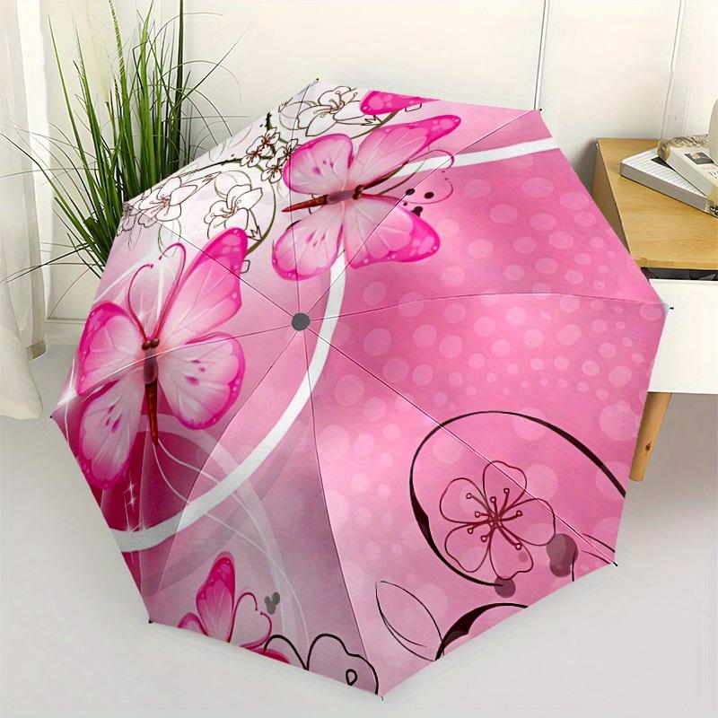 Pink Butterfly Automatic Folding Umbrella - 8-Rib Durable Frame, Compact Travel Design with Elegant Floral Pattern, All-Season (as the picture,Iron&8K)
Pink Butterfly Automatic Folding Umbrella - 8-Rib Durable Frame, Compact Travel Design with Elegant Floral Pattern, All-Season (as the picture,Iron&8K)