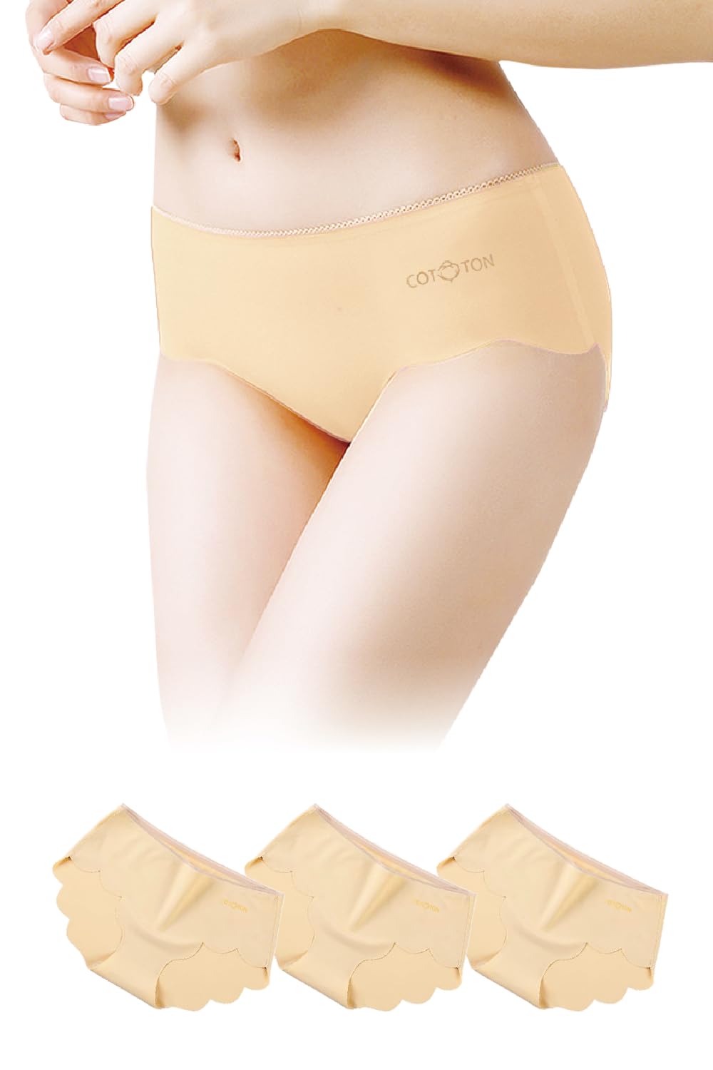 LinoUlu Set of Seamless Panties with Crotch Smoothness and Wavy Scallop Seamless Underwear 3-Piece No-Sew Cut. Panties, Women s Set, XL, Beige. бежевый
LinoUlu Set of Seamless Panties with Crotch Smoothness and Wavy Scallop Seamless Underwear 3-Piece No-Sew Cut. Panties, Women s Set, XL, Beige. бежевый