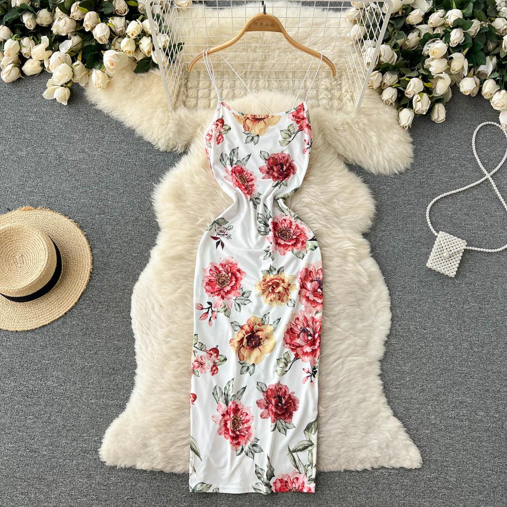 RUGOD 2022, новое летнее сексуальное платье с цветочным принтом розы Шансон, женское праздничное платье с принтом, длинное платье на подтяжках во французском стиле ретро 
RUGOD 2022, новое летнее сексуальное платье с цветочным принтом розы Шансон, женское праздничное платье с принтом, длинное платье на подтяжках во французском стиле ретро