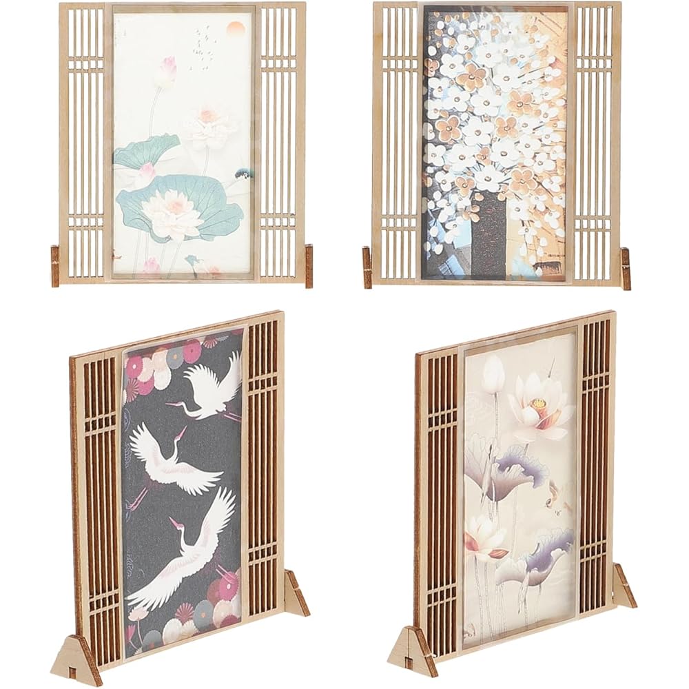 Totority Miniature 4-Panel Screen Antique Wooden Divider for Dollhouse Decor DIY Kit (Approx. 7cm)
Totority Miniature 4-Panel Screen Antique Wooden Divider for Dollhouse Decor DIY Kit (Approx. 7cm)