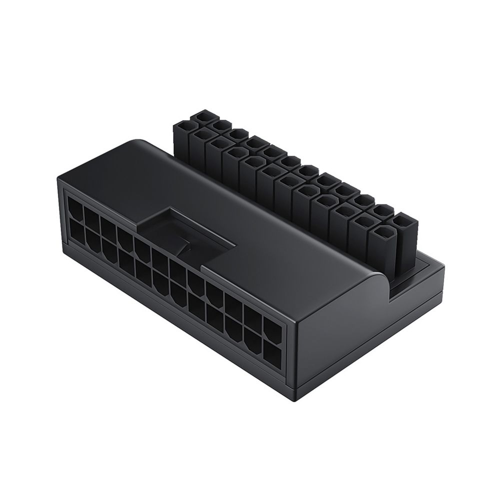 Accessessory Power Plug Adapter ATX 24 Pin to 90 Degree ATX 24 Pin Connector Motherboard Adapter чорний
Accessessory Power Plug Adapter ATX 24 Pin to 90 Degree ATX 24 Pin Connector Motherboard Adapter чорний