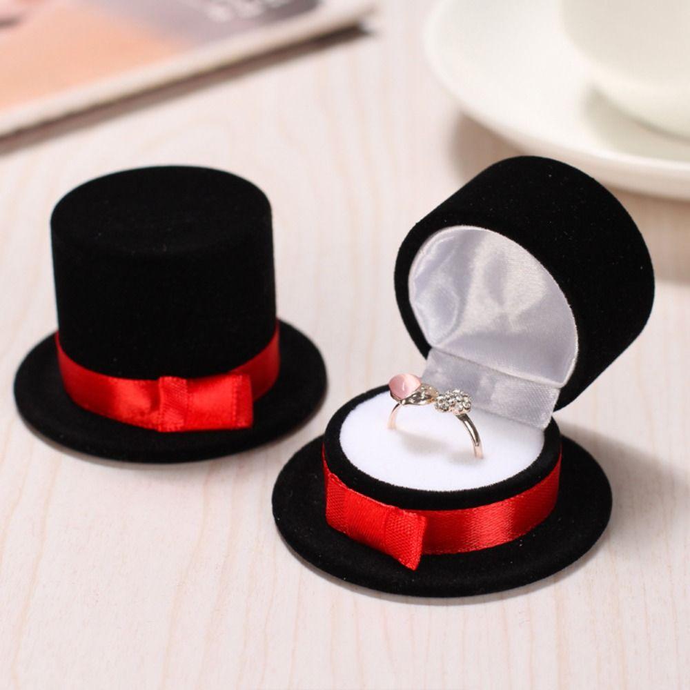 Space Saving Bowknot Jewelry Box Portable Ring Bearer Box Hat Velvet Ring Holder Ring Storage
Space Saving Bowknot Jewelry Box Portable Ring Bearer Box Hat Velvet Ring Holder Ring Storage