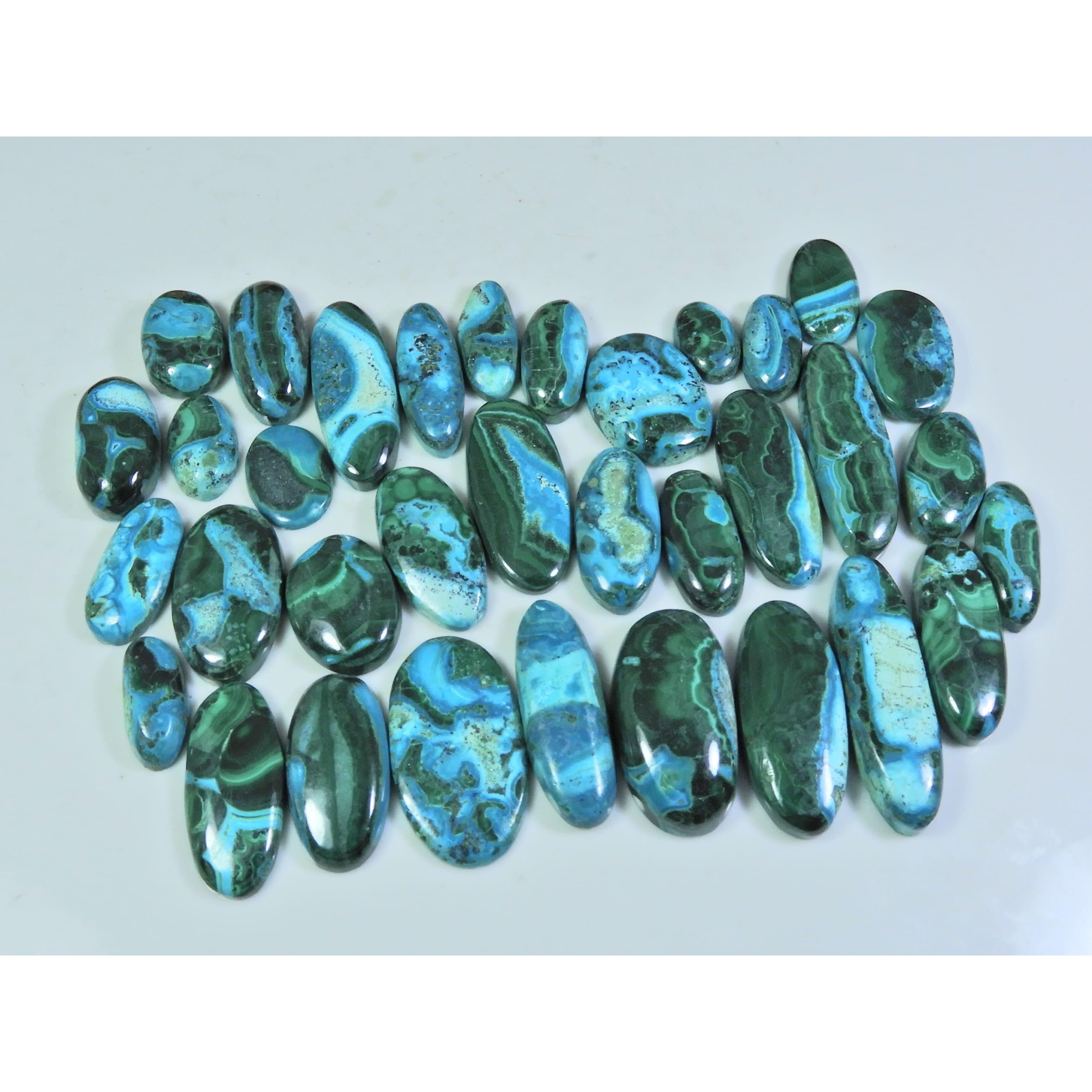 7X11-9X30ММ Натуральный Хризоколла Малахит Овальный Кабошон Драгоценный камень 34 шт. Лот C-160
7X11-9X30ММ Натуральный Хризоколла Малахит Овальный Кабошон Драгоценный камень 34 шт. Лот C-160