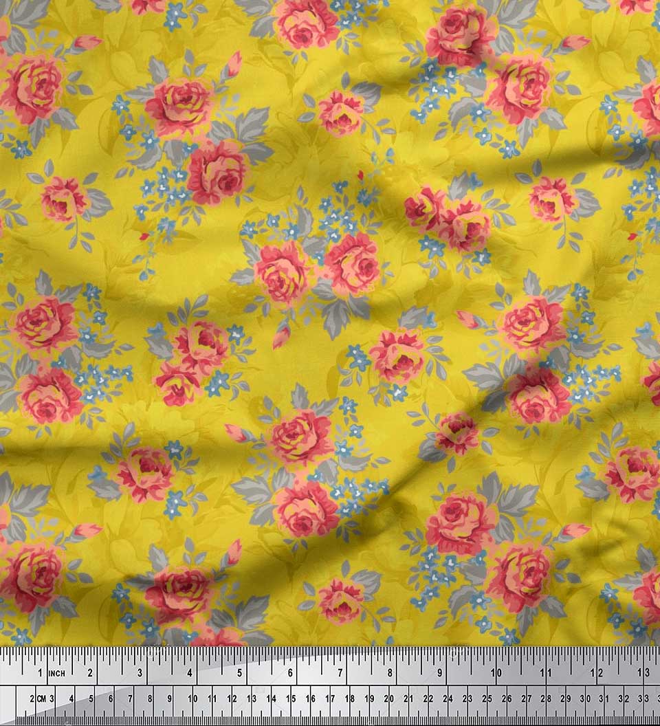 Тканина для рукоділля Soimoi Japan Crepe Satin Leaves & Rose Floral Printed на метр 42 дюйма 42 Inch Wide - Poly Crepe жовтий
Тканина для рукоділля Soimoi Japan Crepe Satin Leaves & Rose Floral Printed на метр 42 дюйма 42 Inch Wide - Poly Crepe жовтий