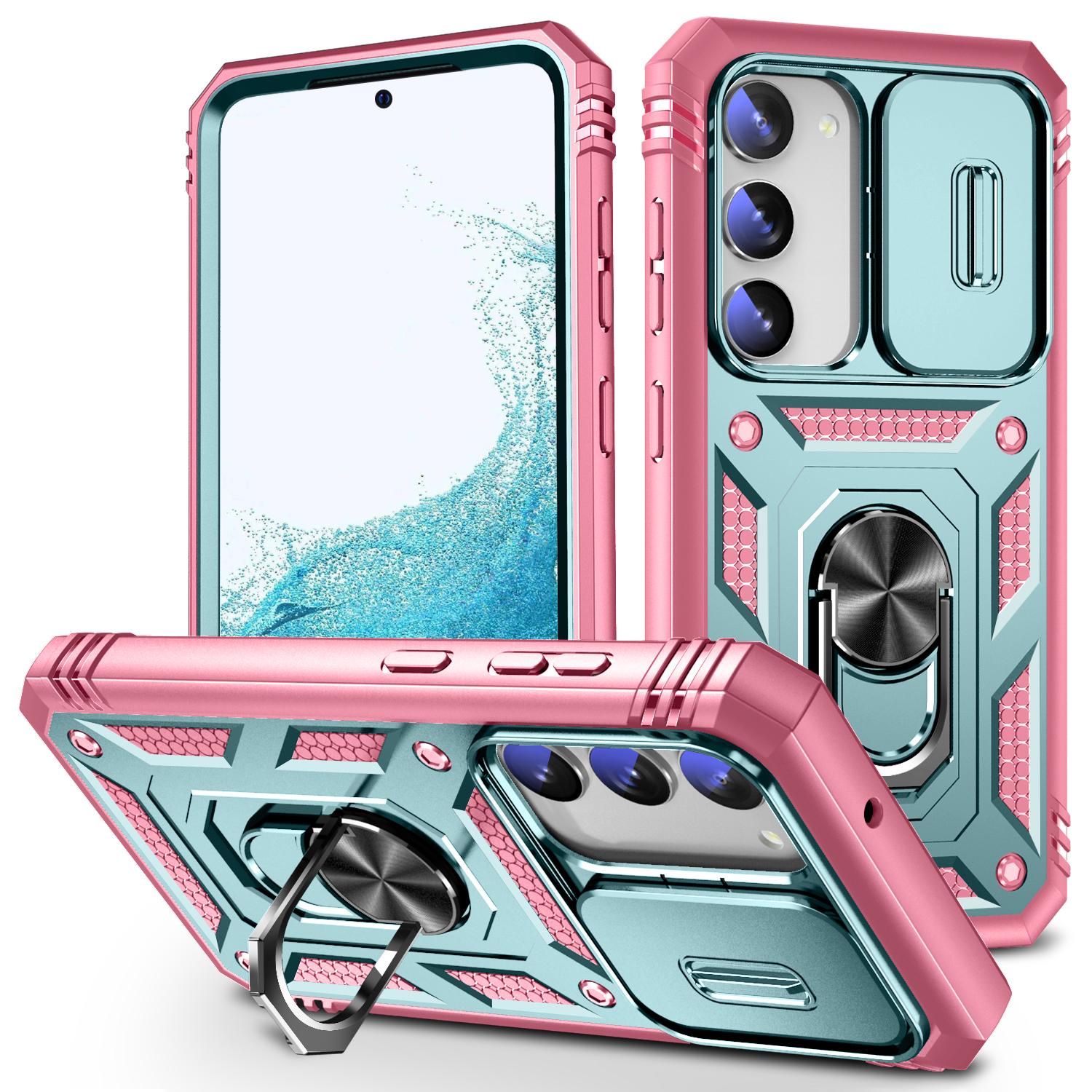 For Samsung Galaxy S23 Bump Proof Phone Case with Ring Kickstand Card Holder Phone Back Cover with Sliding Camera Lid Green/Pink
For Samsung Galaxy S23 Bump Proof Phone Case with Ring Kickstand Card Holder Phone Back Cover with Sliding Camera Lid Green/Pink