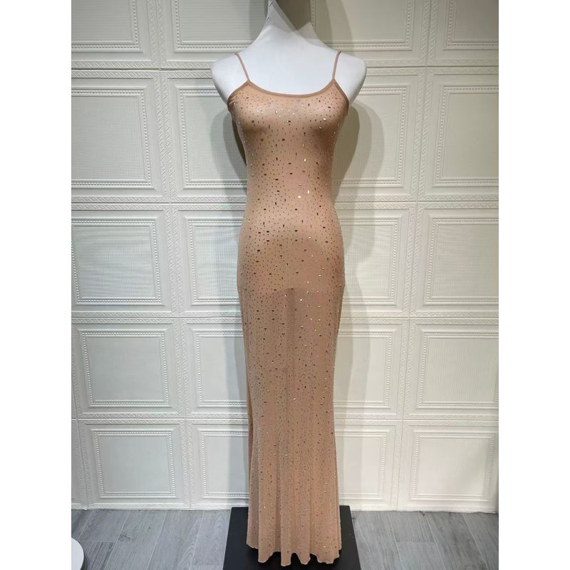 Western Style New Sexy Diamond-Embedded Sling Backless Dress Diamond Studded Sexy Dress Flesh color XL
Western Style New Sexy Diamond-Embedded Sling Backless Dress Diamond Studded Sexy Dress Flesh color XL