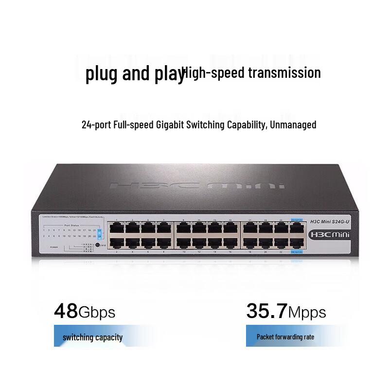H3C 24-Port Gigabit Unmanaged Ethernet Switch
H3C 24-Port Gigabit Unmanaged Ethernet Switch