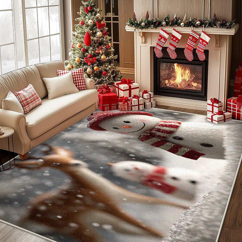 Christmas Home Decoration Snowman Pattern Living Room Large Area Antiskid Dining Room Rug Soft Machine Washable Sofa Table Mat 60x90cm
Christmas Home Decoration Snowman Pattern Living Room Large Area Antiskid Dining Room Rug Soft Machine Washable Sofa Table Mat 60x90cm