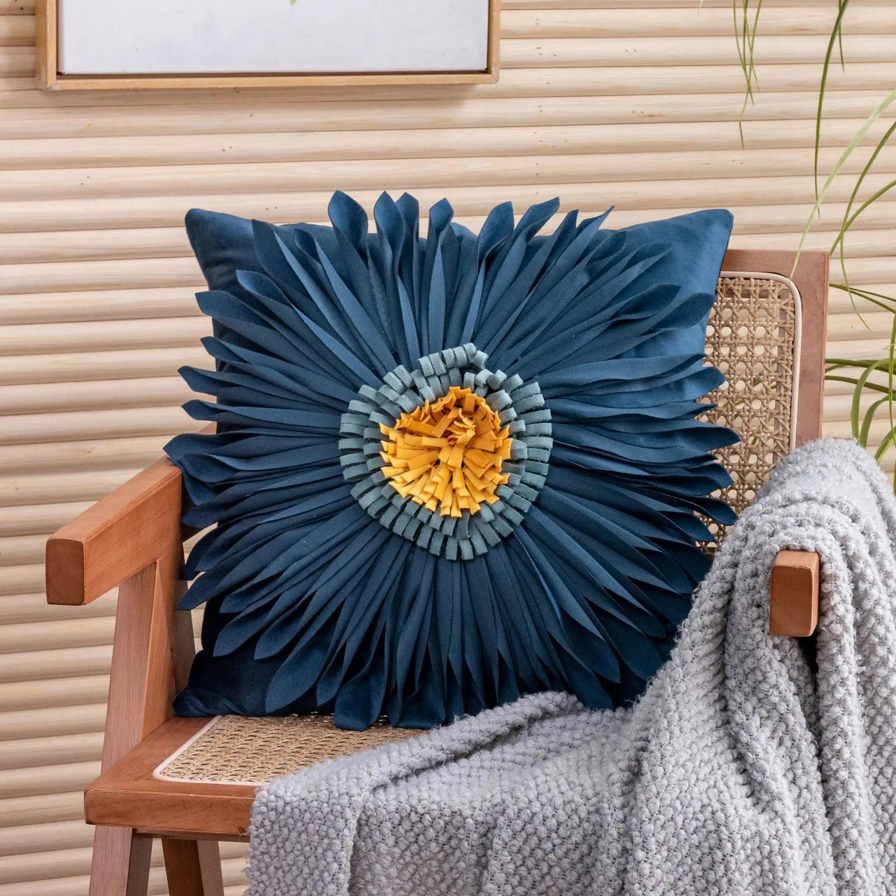 Fashion Modern Style Pink White Throw Pillows 45*45cm Velvet Stitching 3D Chrysanthemum Cushion Waist Pillow Blue Cushion Case 1PCS Cushion cover
Fashion Modern Style Pink White Throw Pillows 45*45cm Velvet Stitching 3D Chrysanthemum Cushion Waist Pillow Blue Cushion Case 1PCS Cushion cover