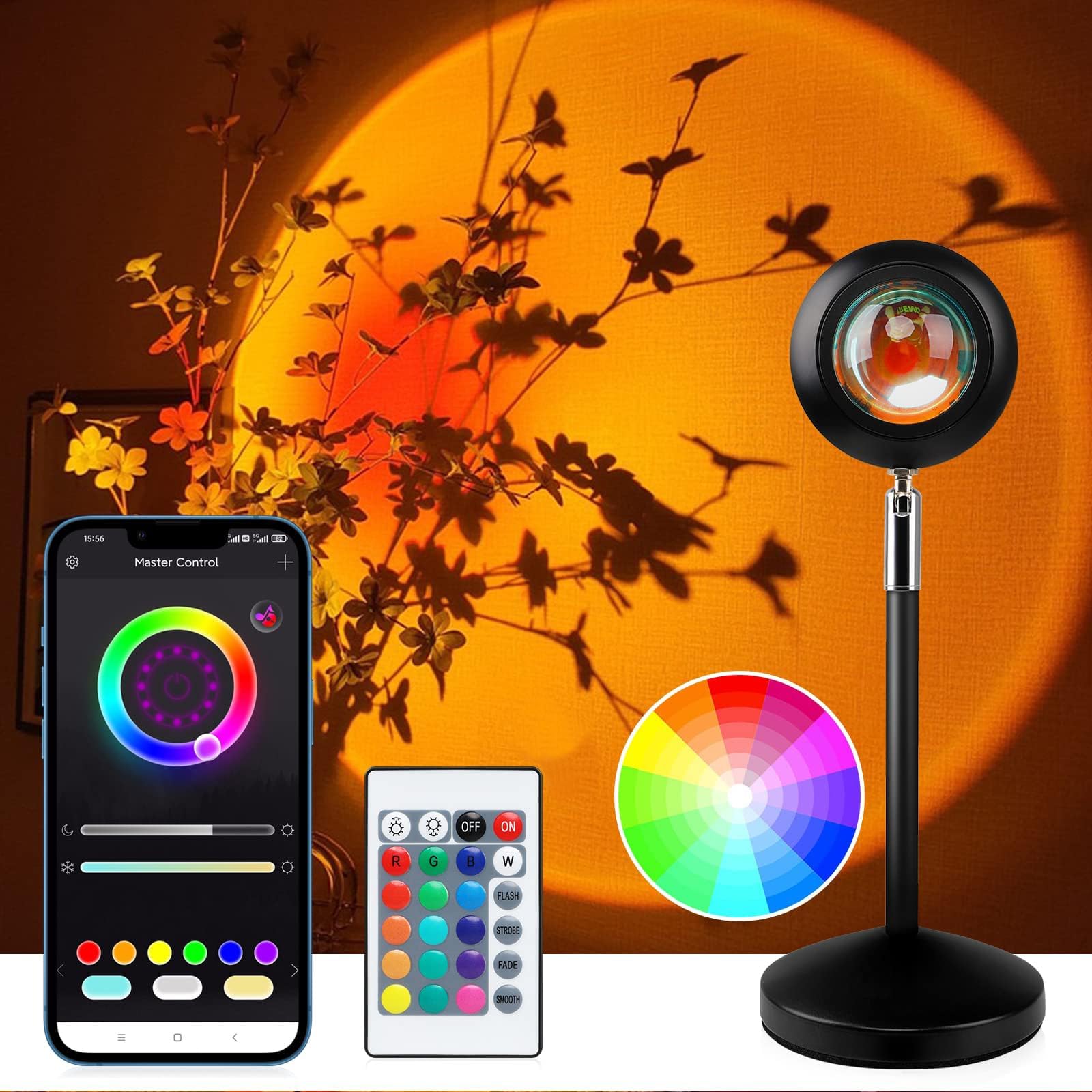 CIUJOY Sunset Lamp Projection 6W UFO Sunset Light с приложением и пультом дистанционного управления 16 цветов RGB Change Night Light для управления украшением дома и комнаты,
CIUJOY Sunset Lamp Projection 6W UFO Sunset Light с приложением и пультом дистанционного управления 16 цветов RGB Change Night Light для управления украшением дома и комнаты,