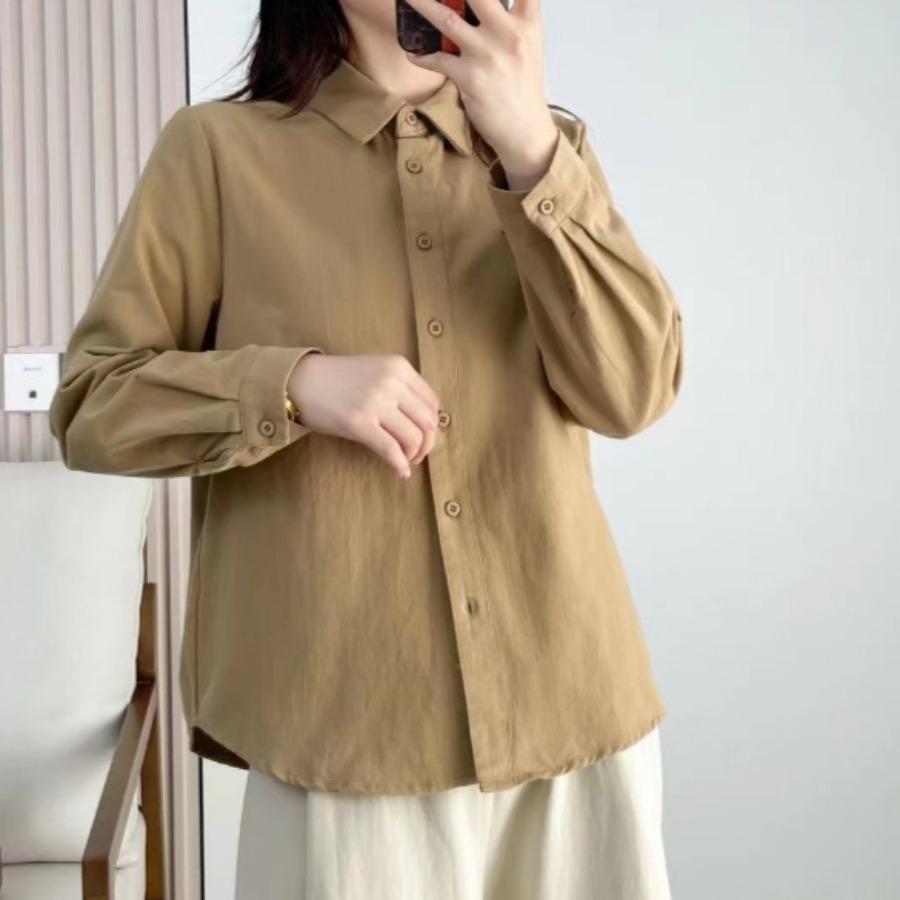 Solid Color Brushed Shirt Women s Long Sleeved Autumn Winter Professional Shirt Versatile Pure Cotton Thick Top Blouses & Shirts L хакі
Solid Color Brushed Shirt Women s Long Sleeved Autumn Winter Professional Shirt Versatile Pure Cotton Thick Top Blouses & Shirts L хакі