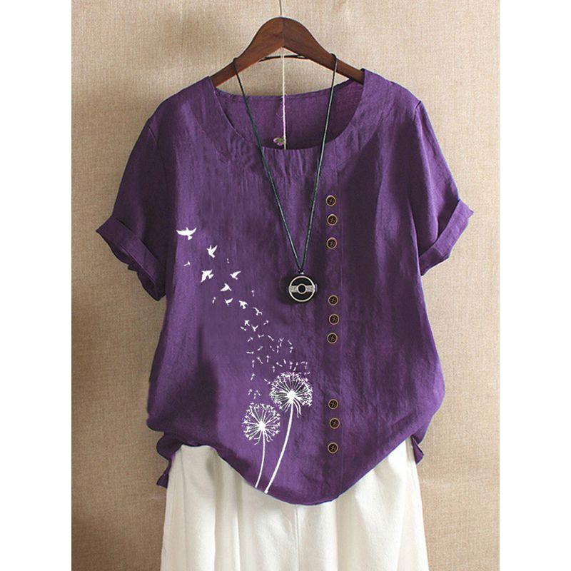 European Station Retro Button Cotton and Linen Loose Casual Short Sleeve Purple 4XL
European Station Retro Button Cotton and Linen Loose Casual Short Sleeve Purple 4XL