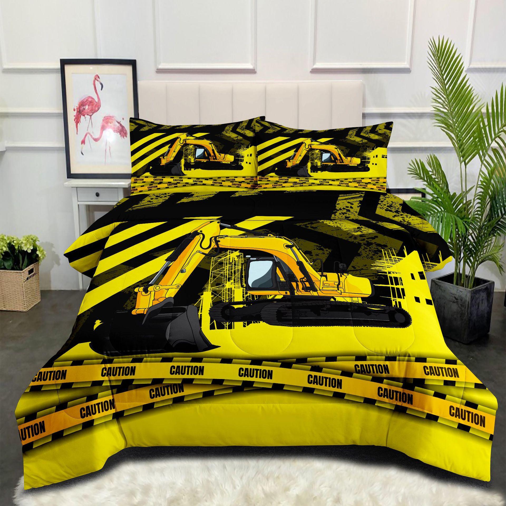 Excavator Mechanical Bulldozer Engineering Vehicle Feather Silk Quilt Fat Quilt Multi-piece Set Three-piece Set 140*200cm
Excavator Mechanical Bulldozer Engineering Vehicle Feather Silk Quilt Fat Quilt Multi-piece Set Three-piece Set 140*200cm