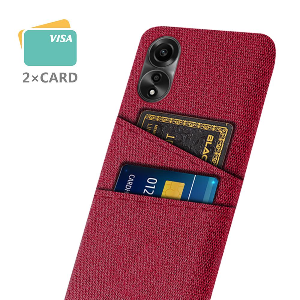 For Oppo A78 4G Anti-Scratch Phone Case Dual Card Slots Hard PC+Cloth Phone Shell Cover Red
For Oppo A78 4G Anti-Scratch Phone Case Dual Card Slots Hard PC+Cloth Phone Shell Cover Red