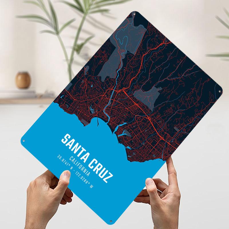 Santa Cruz City Map Poster Customized Wall Art Vintage Metal Signs Retro Tin Plaque for Man Cave Decoration Home Bar Accessories 20x30cm(7.8x11.8inch)
Santa Cruz City Map Poster Customized Wall Art Vintage Metal Signs Retro Tin Plaque for Man Cave Decoration Home Bar Accessories 20x30cm(7.8x11.8inch)