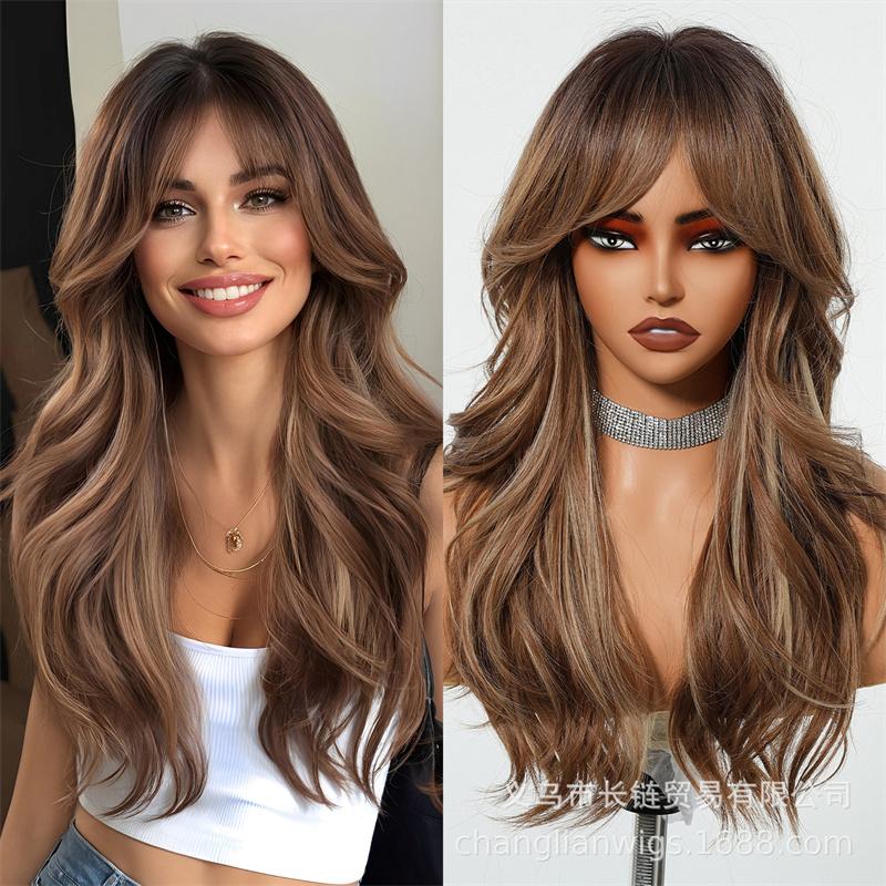 Synthetic Mix Brown Highlight Wig Long Curly Hair Natural Wave Wig for Women Lady Daily Halloween Party Regualr Wig
Synthetic Mix Brown Highlight Wig Long Curly Hair Natural Wave Wig for Women Lady Daily Halloween Party Regualr Wig