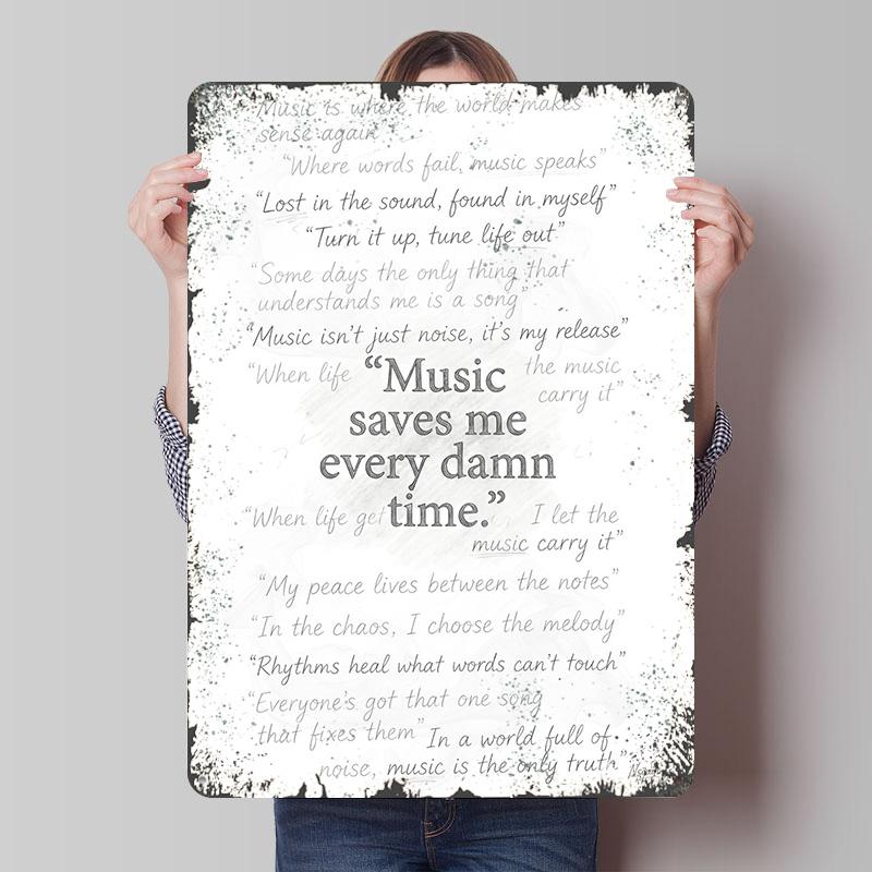 Music Quotes Typography Art Tinplate Poster Customized Wall Art Vintage Retro Metal Signs for Decoration Living Room Decor Men 7.9x11.8In(20x30cm)
Music Quotes Typography Art Tinplate Poster Customized Wall Art Vintage Retro Metal Signs for Decoration Living Room Decor Men 7.9x11.8In(20x30cm)