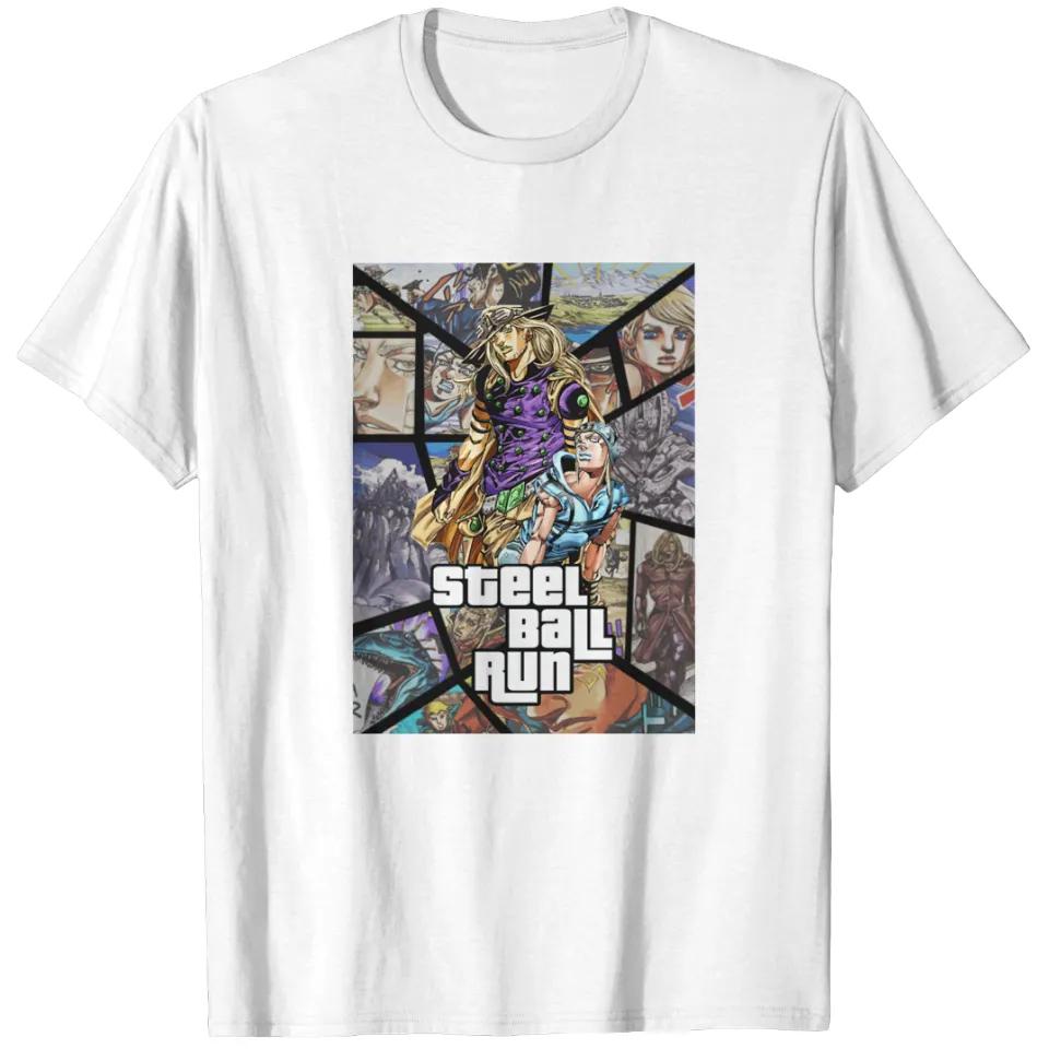 Anime Jojo Bizarre Adventure Steel Ball Run T Shirts Unisexs Women Casual Cotton Short Sleeves Oversized Tshirts Streetwear 4XL
Anime Jojo Bizarre Adventure Steel Ball Run T Shirts Unisexs Women Casual Cotton Short Sleeves Oversized Tshirts Streetwear 4XL