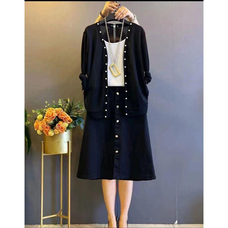 Bead Long Sleeve Top Autumn Classy Chic Fake Two-Piece Black Tops (without skirt) 6XL 95.00 kg-110.00 kg
Bead Long Sleeve Top Autumn Classy Chic Fake Two-Piece Black Tops (without skirt) 6XL 95.00 kg-110.00 kg