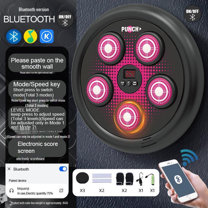 Дитяча іграшка для боксу з музикою Bluetooth - Розумний настінний тренажер для ударів
Дитяча іграшка для боксу з музикою Bluetooth - Розумний настінний тренажер для ударів