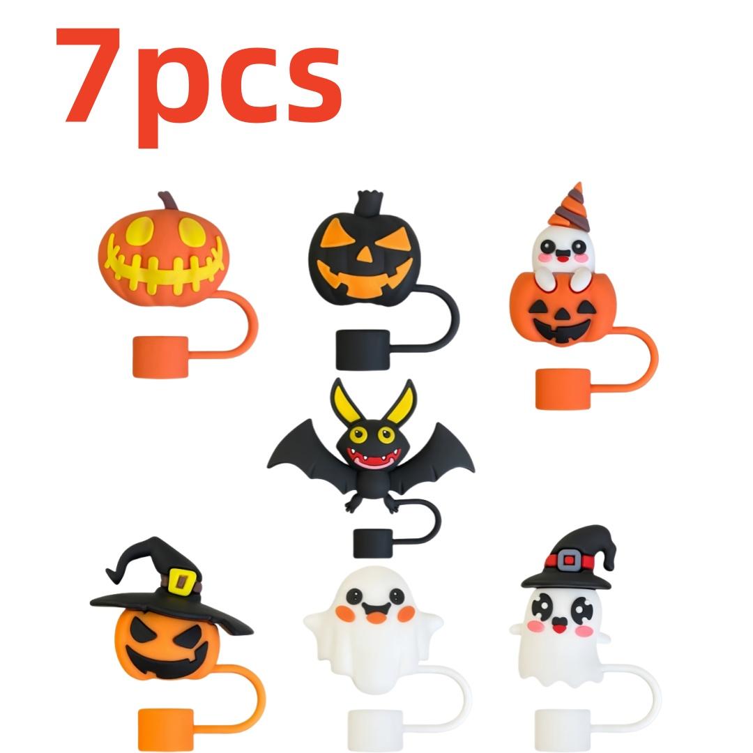 7pcs Halloween Cartoon Straw Cap Reusable 10mm Soft Plastic Dust Straw Cover for Car Insulated Cup Straw Decoration Dust Cover
7pcs Halloween Cartoon Straw Cap Reusable 10mm Soft Plastic Dust Straw Cover for Car Insulated Cup Straw Decoration Dust Cover