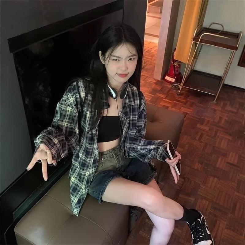 Korean Chic Yellow & Black Plaid Loose Mid-Length Shirt for Women - Versatile Hong Kong Style Sun Protection Top Double Extra Large синий
Korean Chic Yellow & Black Plaid Loose Mid-Length Shirt for Women - Versatile Hong Kong Style Sun Protection Top Double Extra Large синий