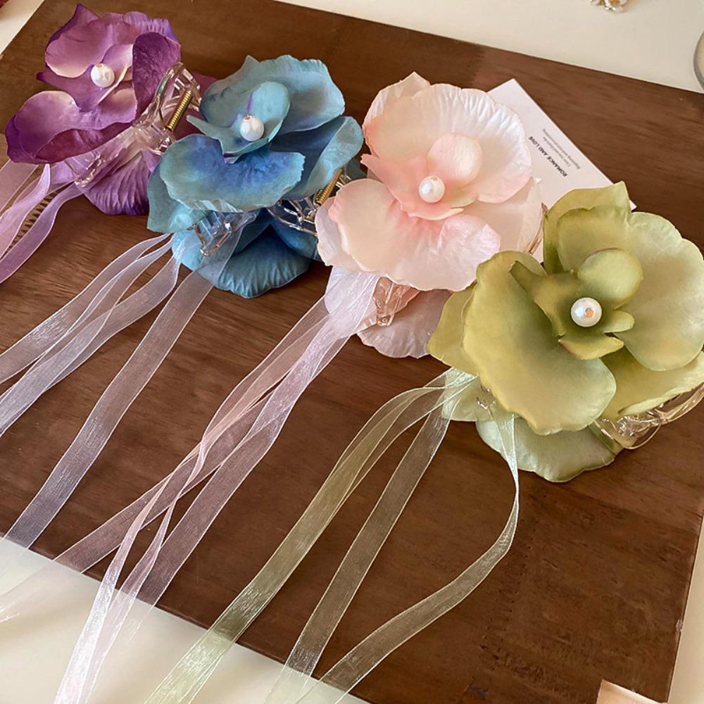 Butterfly Orchid Orchid Hair Clip Cloth Ribbon Large Flower Shark Clip Flower Hair Claw Gift синий
Butterfly Orchid Orchid Hair Clip Cloth Ribbon Large Flower Shark Clip Flower Hair Claw Gift синий