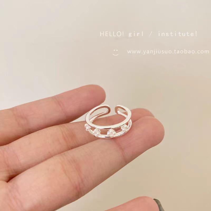 Silver Hollow Pearl Flower Opening Ring Women S Light Luxury High-End Temperament Ring French Retro Niche Ring
Silver Hollow Pearl Flower Opening Ring Women S Light Luxury High-End Temperament Ring French Retro Niche Ring