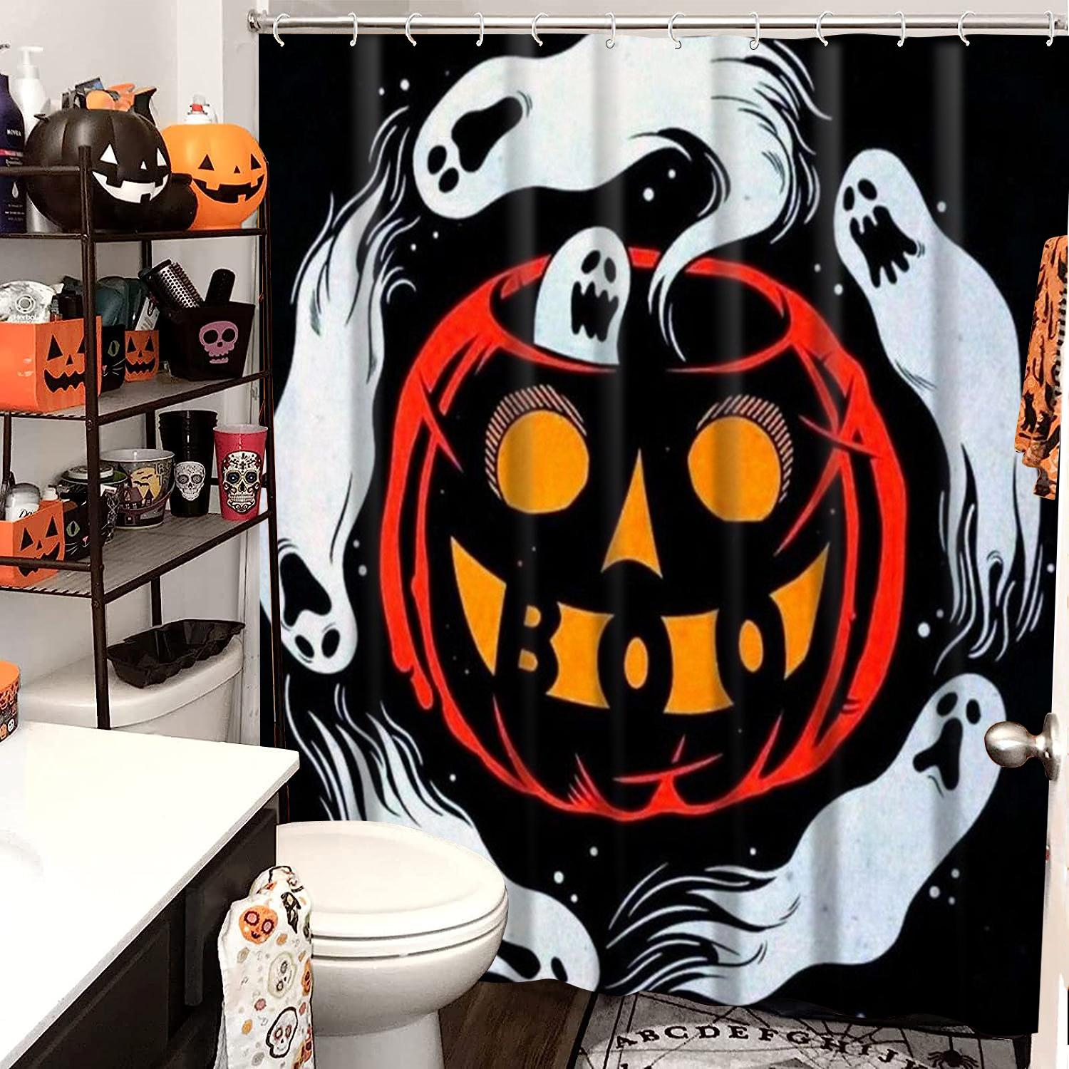 Halloween ghost costumes Pumpkins Pattern Bathroom Shower Curtain With 12 Hooks Home bathroom decor and accessories 180x180cm curtain красный
Halloween ghost costumes Pumpkins Pattern Bathroom Shower Curtain With 12 Hooks Home bathroom decor and accessories 180x180cm curtain красный