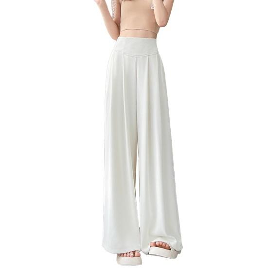 Women Pants Elastic High Waist Wide Leg Casual Trousers Pure Color Loose Fit Office Lady Long Pants Daily Wear S білий
Women Pants Elastic High Waist Wide Leg Casual Trousers Pure Color Loose Fit Office Lady Long Pants Daily Wear S білий