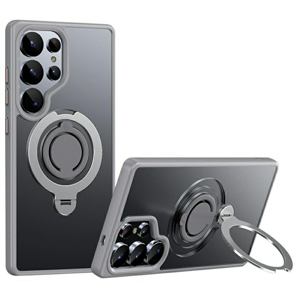 For Samsung Galaxy S25 Ultra Magnetic Case Kickstand Matte PC + TPU Phone Cover with Silicone Ring B
For Samsung Galaxy S25 Ultra Magnetic Case Kickstand Matte PC + TPU Phone Cover with Silicone Ring B