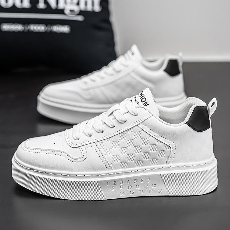 Мужская обувь лето дышащая тренд повседневная обувь для скейтборда мужская премиальная 2024 новая спортивная маленькая белая приливная обувь маленькие белые туфли 44