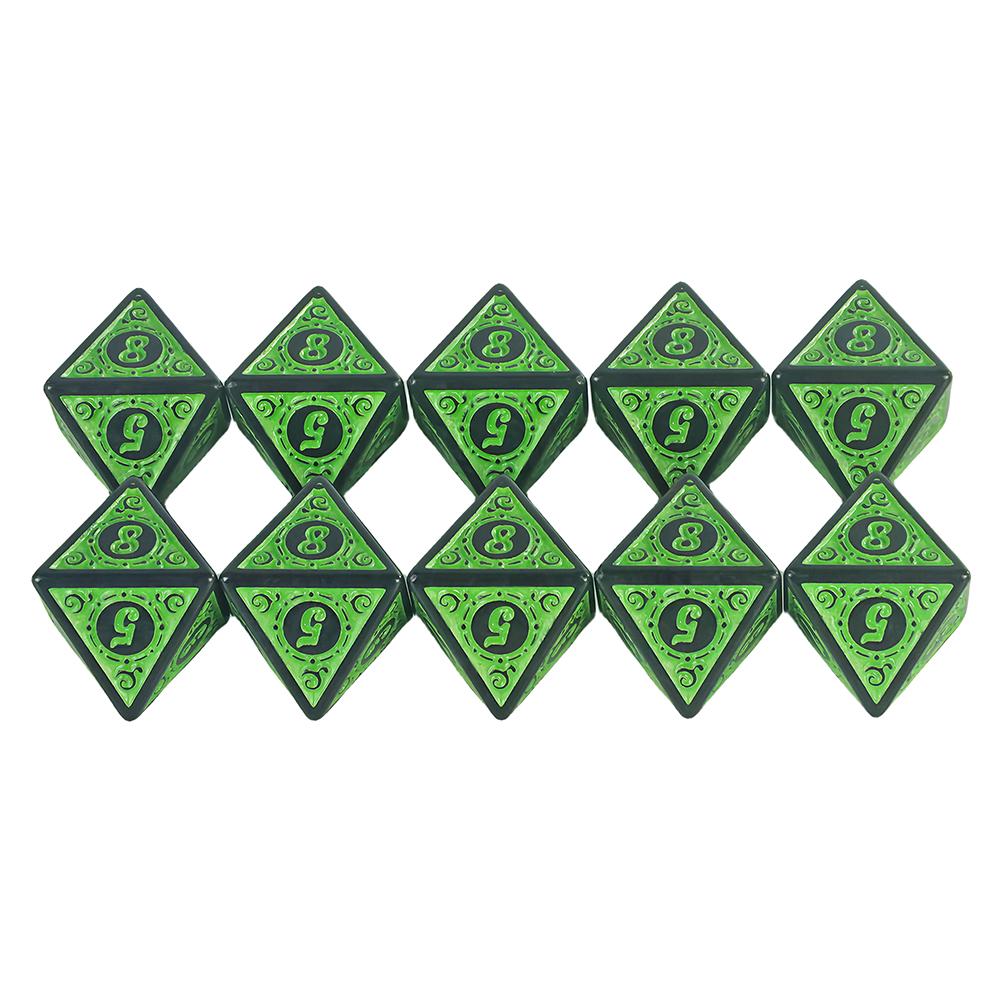 Набор многогранных игральных костей для вечеринки D & D RPG, 10 шт. многосторонних игральных костей D8, семейное настольное игровое поле, ролевая игра зелёный
Набор многогранных игральных костей для вечеринки D & D RPG, 10 шт. многосторонних игральных костей D8, семейное настольное игровое поле, ролевая игра зелёный