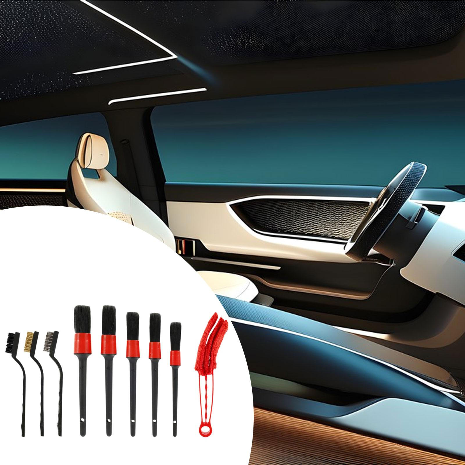 9 Pieces Car Detailing Brushes Set Multipurpose Portable Professional for Interior Upholstery
9 Pieces Car Detailing Brushes Set Multipurpose Portable Professional for Interior Upholstery