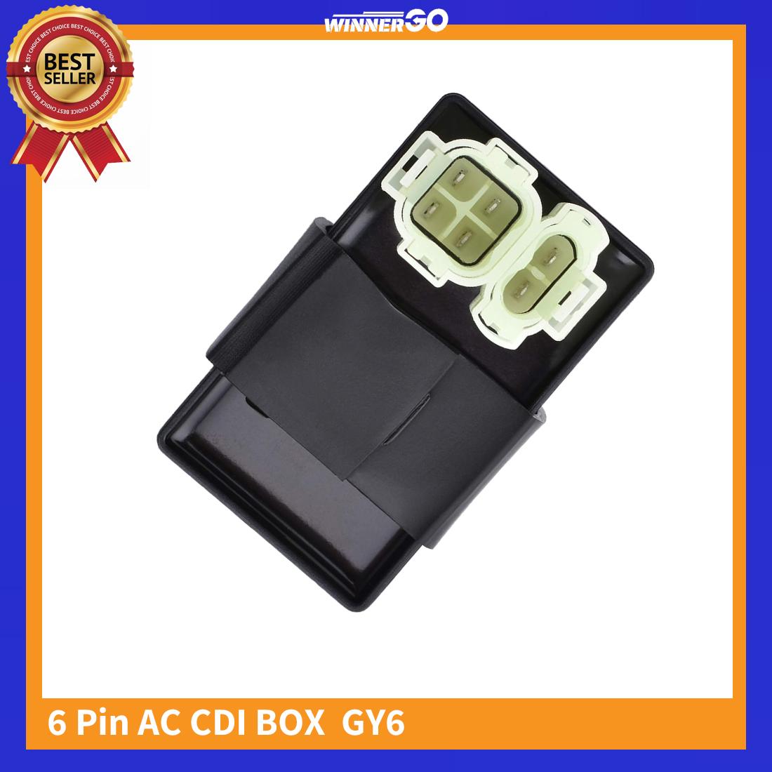 6 Pin AC CDI BOX for GY6 50cc 125cc 150cc ATV Taotao Roketa Sunl Lance Scooter Moped Go Kart 4 Wheeler Quad Bikes Parts Motor
6 Pin AC CDI BOX for GY6 50cc 125cc 150cc ATV Taotao Roketa Sunl Lance Scooter Moped Go Kart 4 Wheeler Quad Bikes Parts Motor