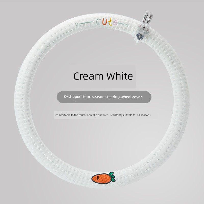 Car Steering Wheel Cover All Year Round Neutral Mengmeng Bunny Summer Non-Slip Sweat-Absorbent Breathable Fabric Craft Neutral Handlebar Cover Cute Rabbit Cream White: Round
Car Steering Wheel Cover All Year Round Neutral Mengmeng Bunny Summer Non-Slip Sweat-Absorbent Breathable Fabric Craft Neutral Handlebar Cover Cute Rabbit Cream White: Round