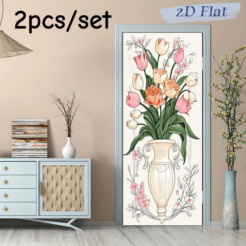 2pcs European retro vase flower wall stickers living room bedroom entrance decoration stickers romantic tulip rose pattern home (as the picture,38.5x200cmx2)
2pcs European retro vase flower wall stickers living room bedroom entrance decoration stickers romantic tulip rose pattern home (as the picture,38.5x200cmx2)